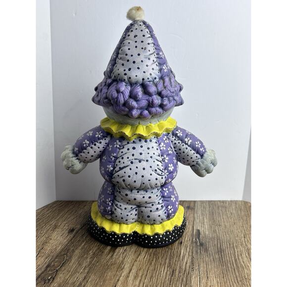 Hand Made Ceramic Clown Signed By Maker In October 1987 By Linnie Hand Painted - Picture 4 of 7